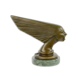 Bronzen Art Deco Car Mascotte "Spirit Of The Wind "