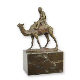 Bronzen Beeld Kameel Met Ruiter