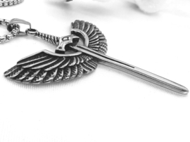 Edelstalen Zwaard - Guardian Of Angel - Hanger + Ketting