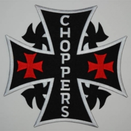Embleem stof choppers (kruis groot)