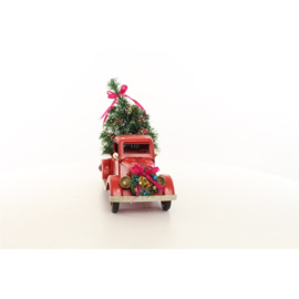 Metalen Model  Pickup Truck Kerststijl
