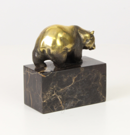 Bronzen Beeld Wandelende Panda