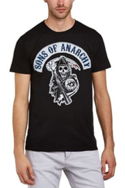 Sons of Anarchy- logo patch t-shirt