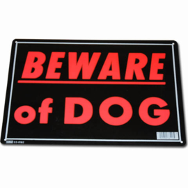 Metalen plaat beware of dog