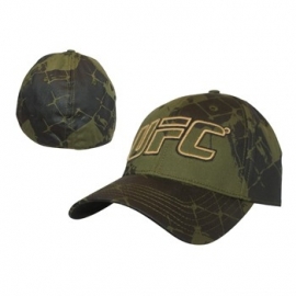 UFC Green with Yellow Logo Flex Cap