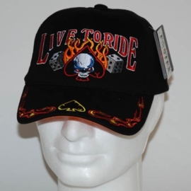 Baseball cap live to ride