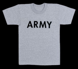 T-shirt grijs met opdruk ARMY