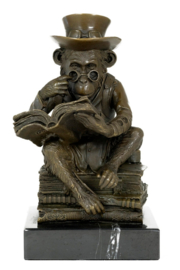 Bronzen Beeld  Steampunk Darwin Monkey