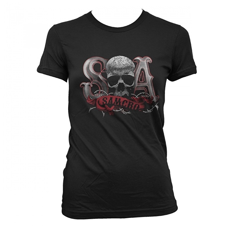 Sons of Anarchy - SAMCRO Skull Dames T-shirt - Black