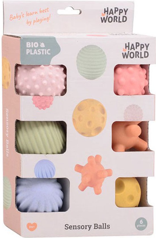 Happy World motoriek ballen 6 stuks