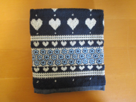 Thee- en handdoek Valentine Dark Blue