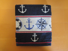 Thee- en handdoek Maritime Dark Blue