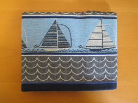 Thee- en handdoek Boats Dark Blue