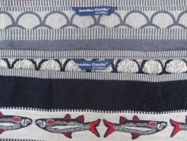 Theedoek en handdoek Special Edition Fish Dark Blue