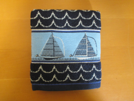 Thee- en handdoek Boats Dark Blue