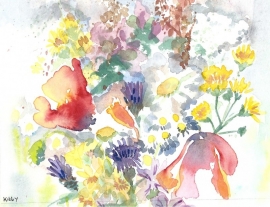 2011-014 Aquarel bloemenkaart