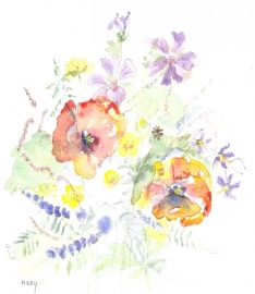 2011-015 Aquarel Bloemenkaart