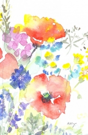 2011-013 Aquarel Bloemenkaart