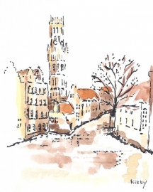 2012-012 Brugge met uitzicht op hallentoren