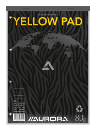 Pak van 5 x Yellow Pad ECO Schrijfblok  A4 2984ST