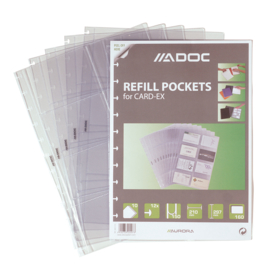 ADOC Card-Ex Standaard A4 Navulling/Refill Visitekaarthoesjes voor 160 visitekaartjes