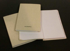 Pack of 8 x Linen Notebook 145 x 220 mm, 5x5 squares, index - R2396SQ5