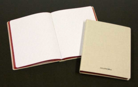 Pack of 4 x Linen Notebook 165 x 210 mm, 5x5 squares -  6200SQ5
