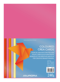 Pak van 10 x Crea Cards/Tekenvellen  A34- 6 kleuren - BR424
