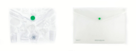 FolderGreen 10 x Enveloptas A4 met soufflé, hechtstrook & klittenbandsluiting - 100% gerecycled PP