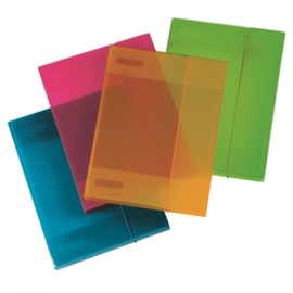 Set van 12 stuks Document Box assorti kleuren rug 3 cm