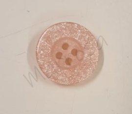 Knoop rond roze 15 mm.