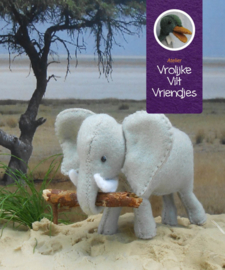 Wolvilt beige grijs, olifant