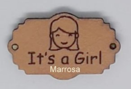 Label leer tekst "Its a Girl"