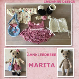 Marita, de aankleedbeer, papieren patroon