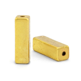 Gold 9 x 3 mm. 4 stuks