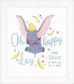 Borduurpakket (geboorte) Dumbo Oh happy day