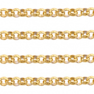 Jasseron 3 mm, goud 25 cm.