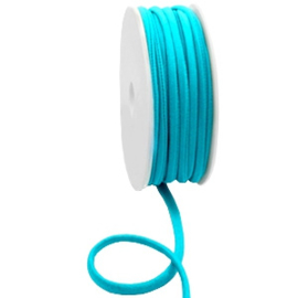 Stitched elastisch lint 5 mm. Ibiza blue zircon