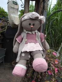 XXL Bunny kledingset Dots pastel