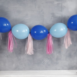 Ballonnen lichtblauw/blauw met link