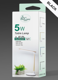 Tafellamp led zwart, 5 niveau's