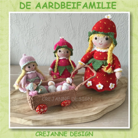 Aardbeifamilie papieren patroon