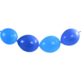 Ballonnen lichtblauw/blauw met link