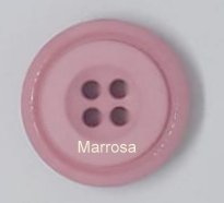 Knoop rond uni zacht oud roze 22 mm.