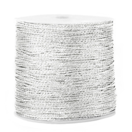 Macramé draad 0,5 mm. silver 5 mtr.