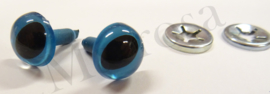 Poezenoogjes blauw 10 mm. pupil groot zonder rand