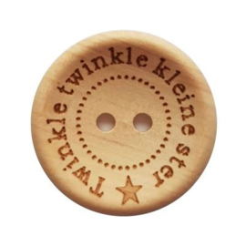 Knoop hout 25 mm. Twinkle-Twinkle kleine ster