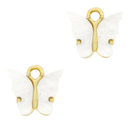 Butterfly white gold 1 stuks