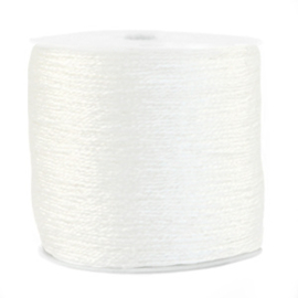 Macramé draad 0,5 mm. white 90 mtr.