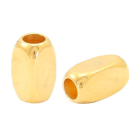 Cube goud 7.4 x 4 mm.  1 stuks